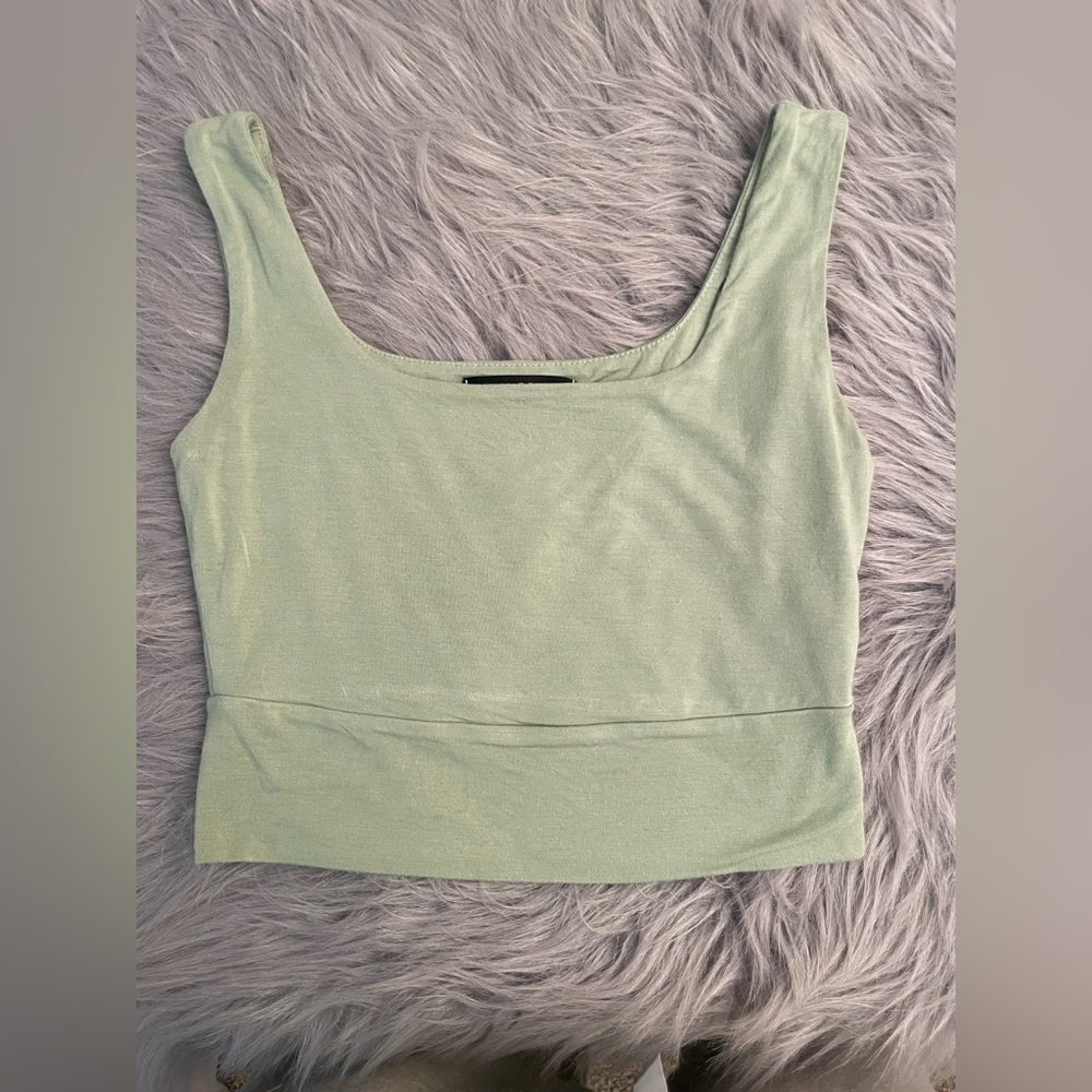 ☀️Final Touch Green Crop Top